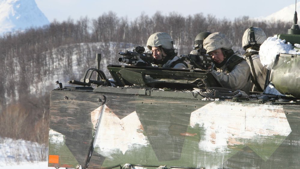 Vojáci ze Švédska na cvičení NATO, březen 2022.