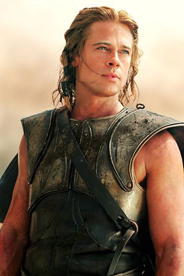 Brad Pitt jako Achilles ve filmu Trója