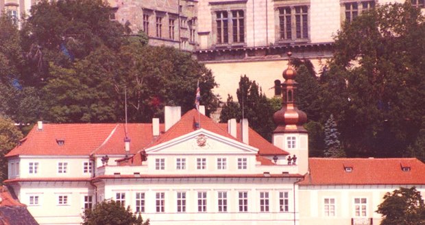 There is an enviable view of Thun Palace, where WA Mozart used to live.  However, it is much nicer from its higher floors to the whole of Prague.