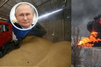 „Putinův hladomor“: Rusové ukradli na Ukrajině statisíce tun obilí. Prodá ho Číně?
