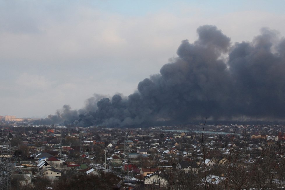 Požár charkovského centra Barabashovo