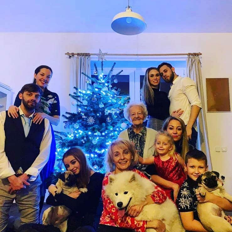 Veronika Žilková s rodinou na Vánoce