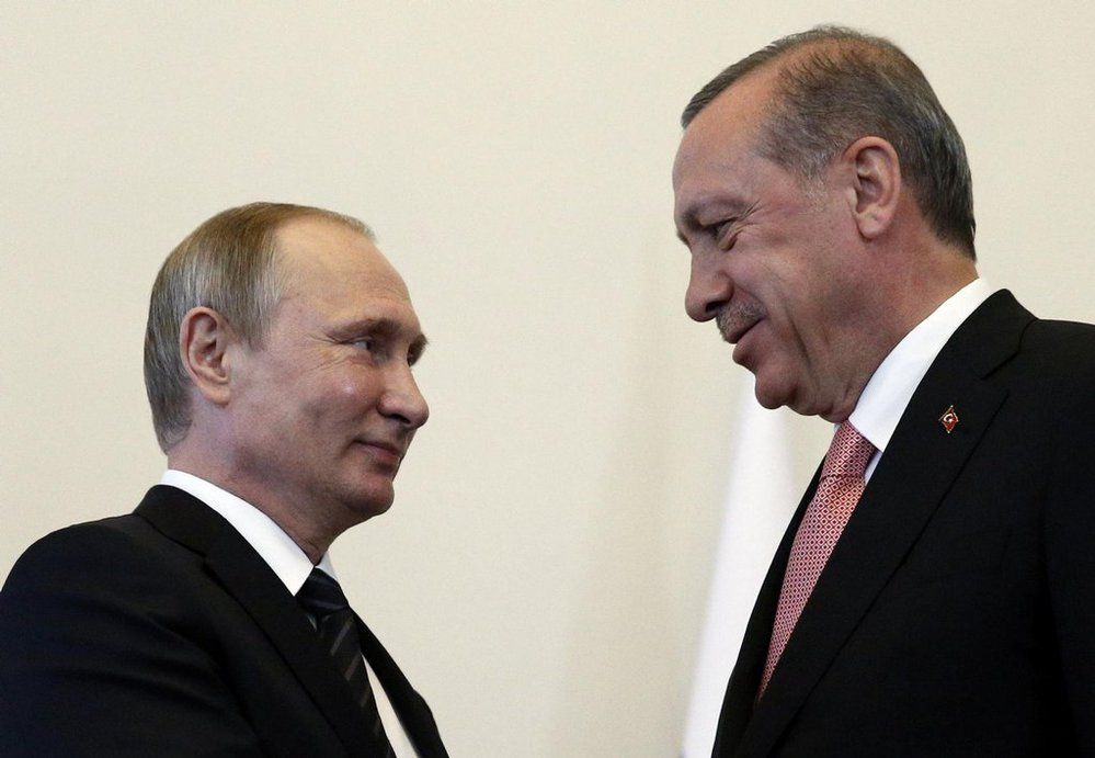 Vladimir Putin a Recep Tayyip Erdogan
