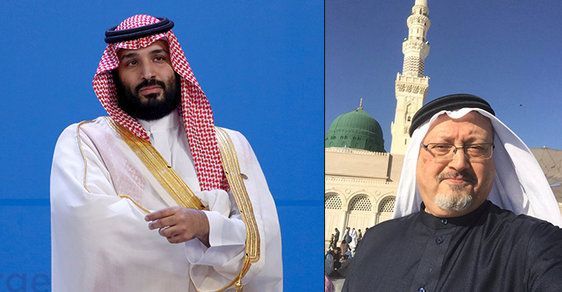 Turecko tvrdí, že brutální vraždu Chášukdžího (vpravo) nařídil saúdský korunní princ Muhammad bin Salmán.