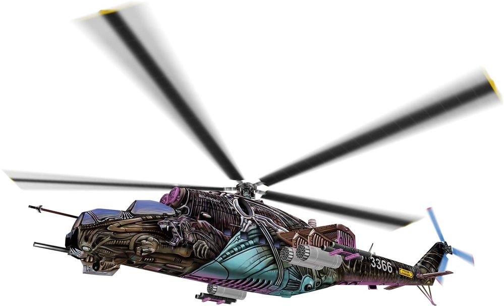 Vystřihovánka vrtulníku MI 35/24 V v časopisu ABC