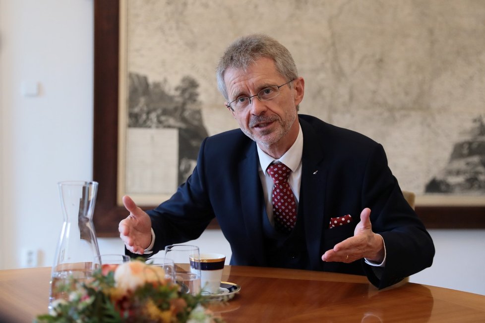 Předseda Senátu Miloš Vystrčil (ODS) během rozhovoru pro Blesk