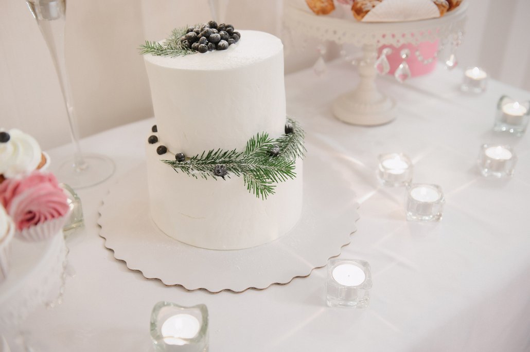 Zimní svatební dorty