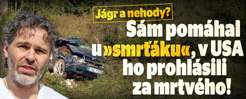 Jágrovy autonehody: Pomáhal u „smrťáka“, v USA ho prohlásili za mrtvého Jágrovy autonehody: Pomáhal u „smrťáka“, v USA ho prohlásili za mrtvého